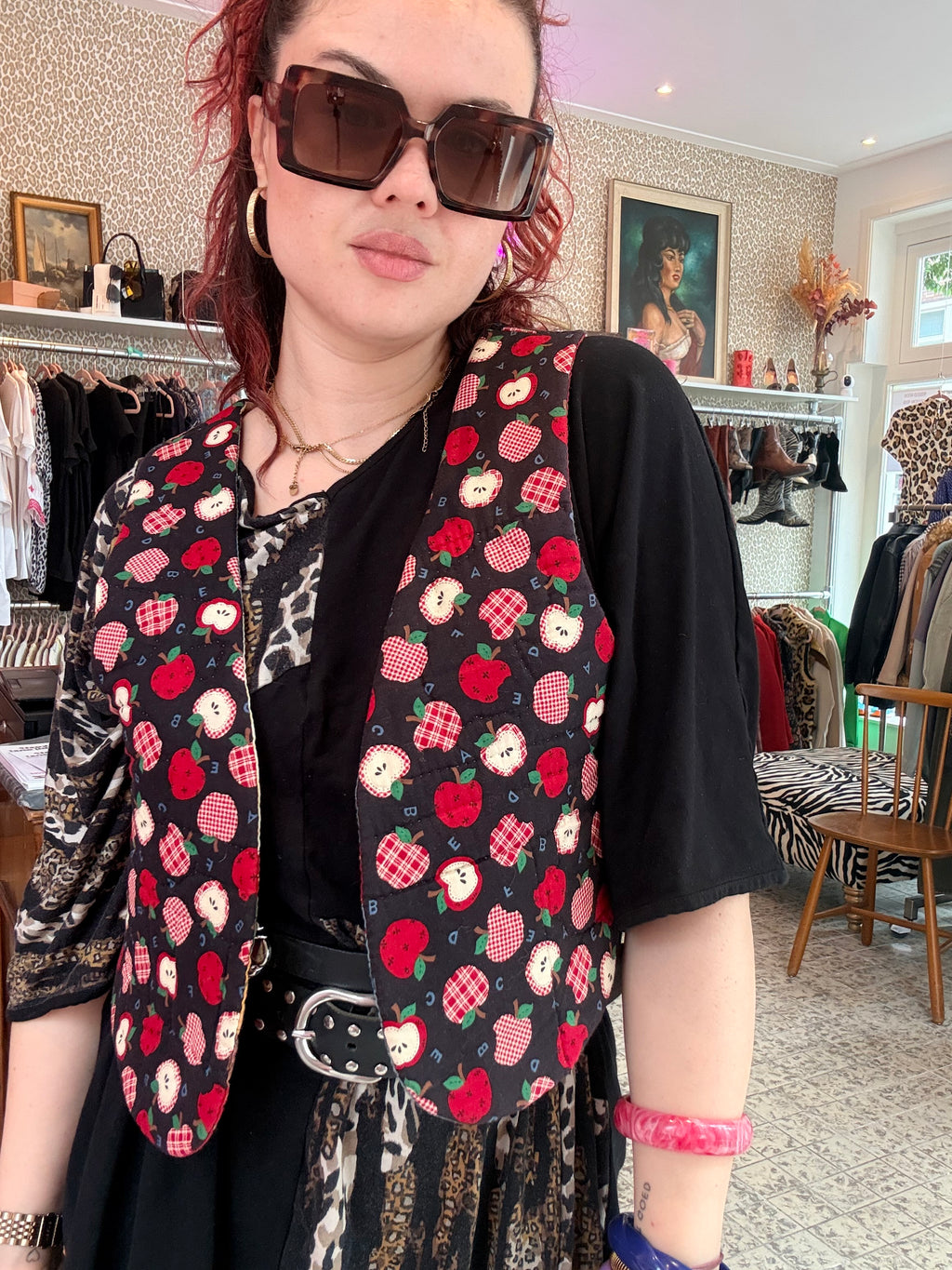 Reversible vest handmade one size