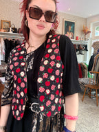Reversible vest handmade one size