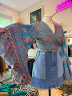 100% zijde top - one size