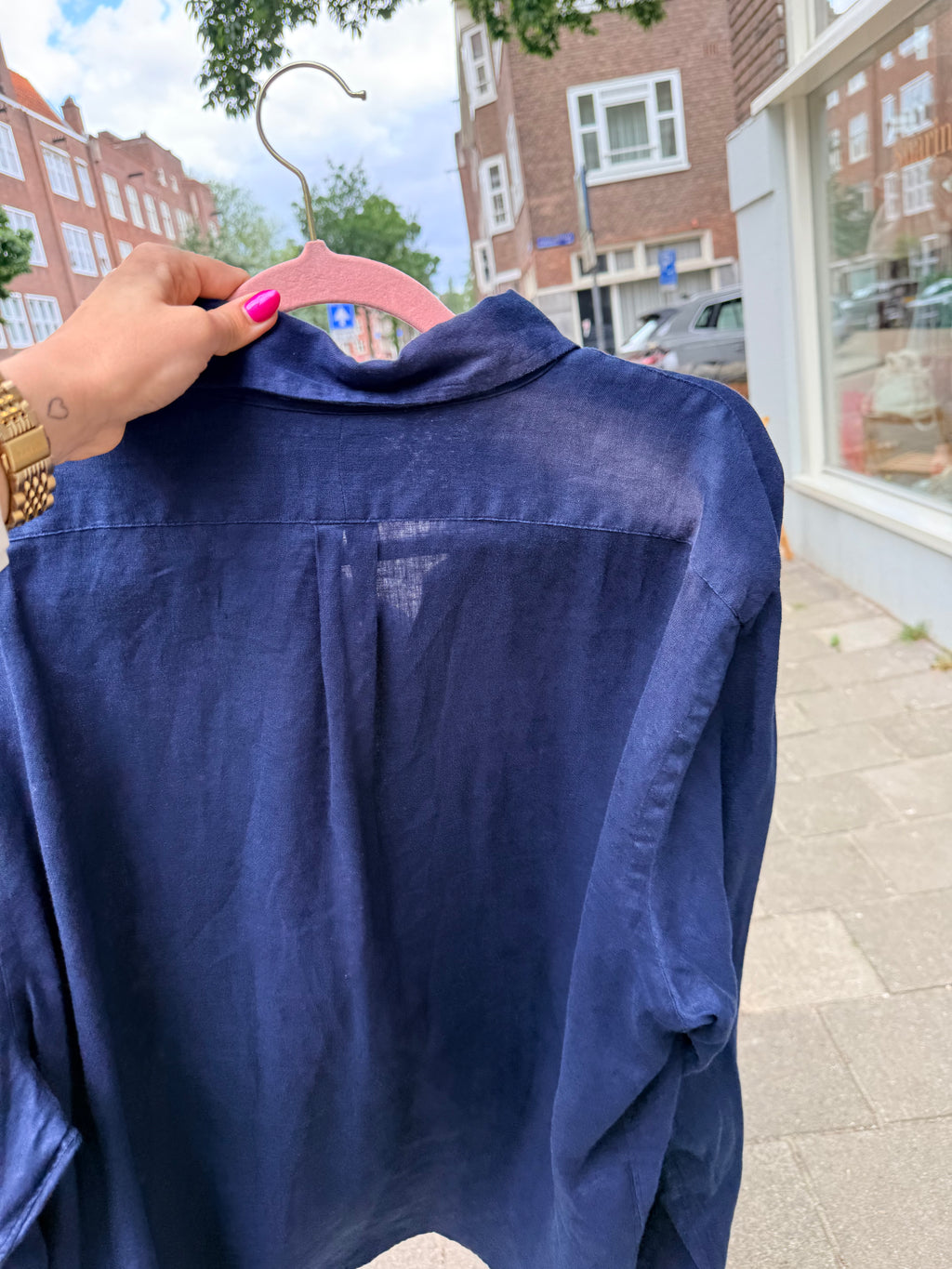 Ralph Lauren linnen overhemd maat XXL (lichte verkleuring door de zon op de schouder)