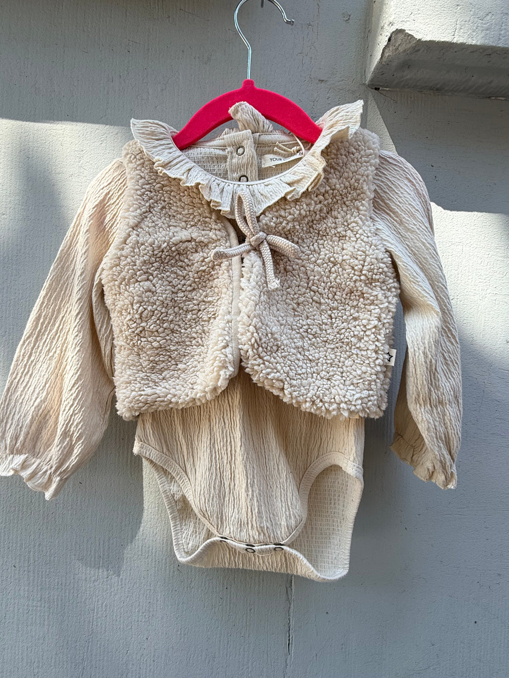 Your Wishes gilet + romper set 74 cm 0-2 jaar (nieuw)
