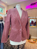 Corduroy blazer Oud roze Maat XS
