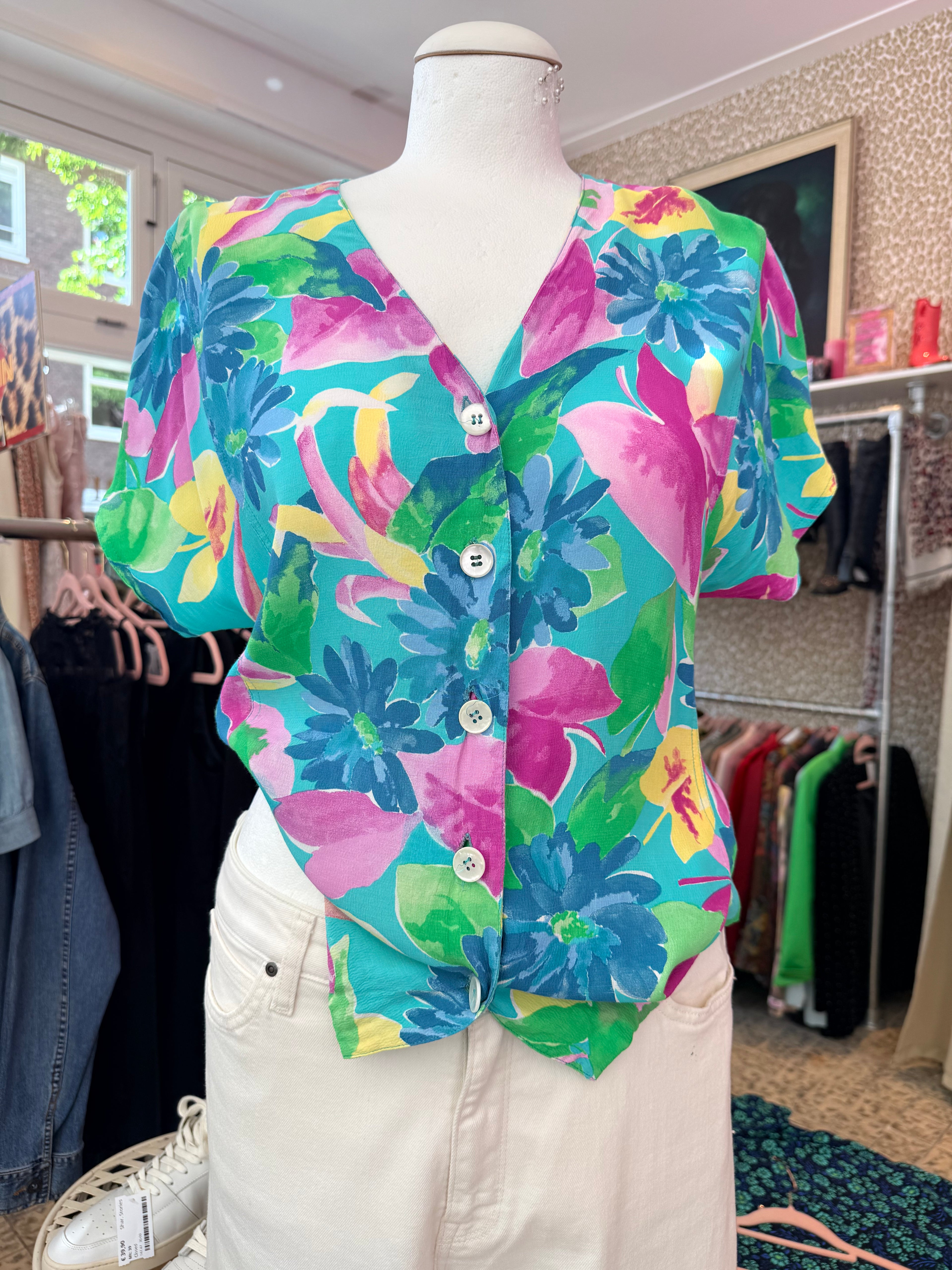 Vintage overhemd korte mouwen