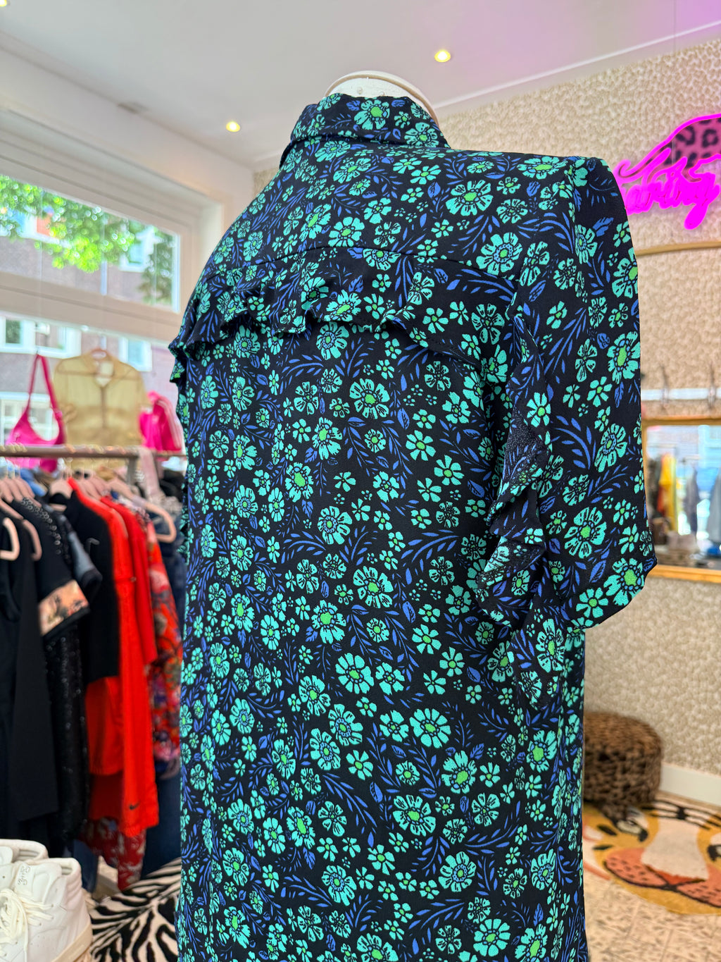 Baum und Pferdgarten blouse korte mouwen / franjes aan de mouwen en rug / maat S/M