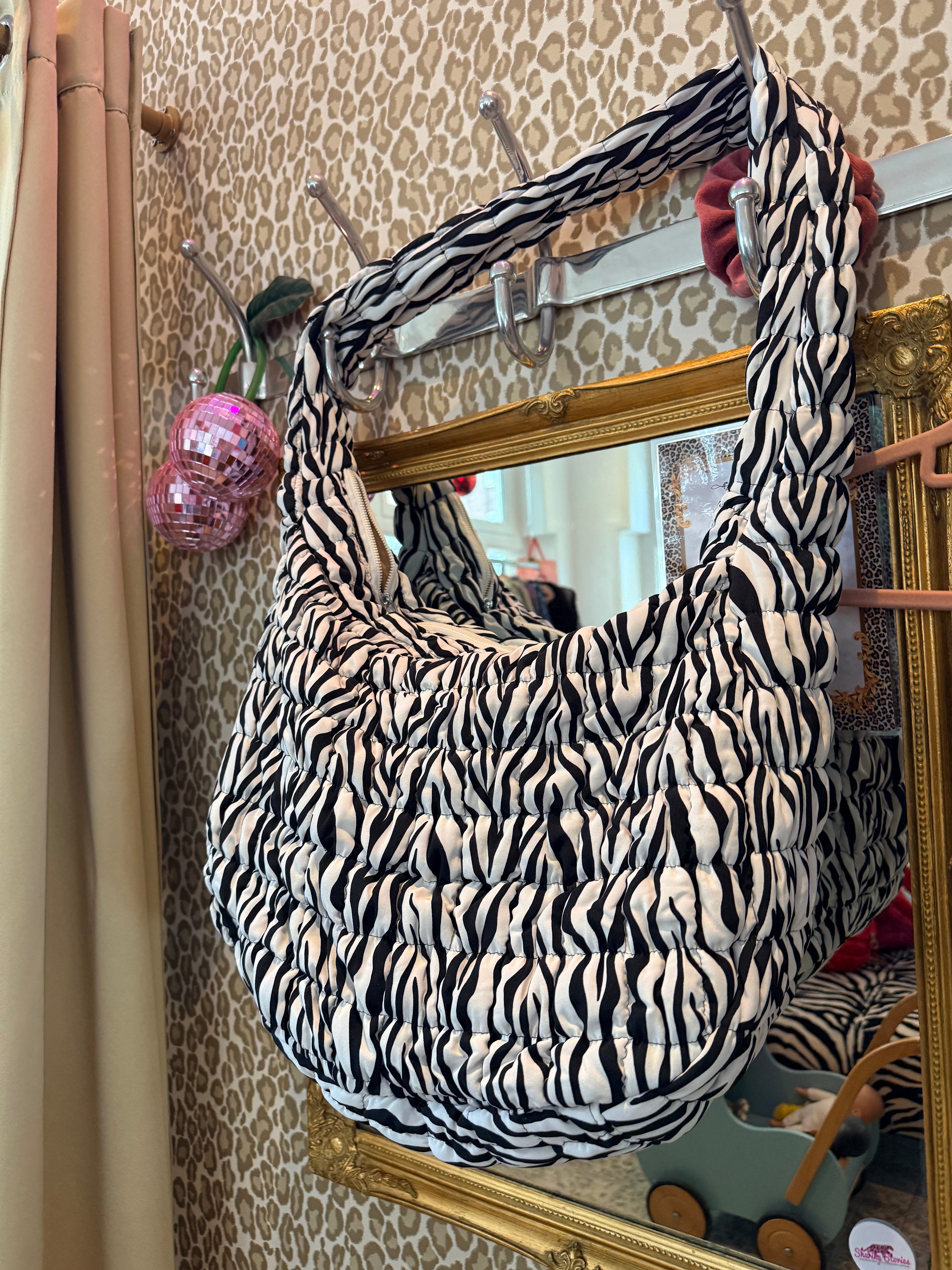 Grote schoudertas (nieuw) zebra