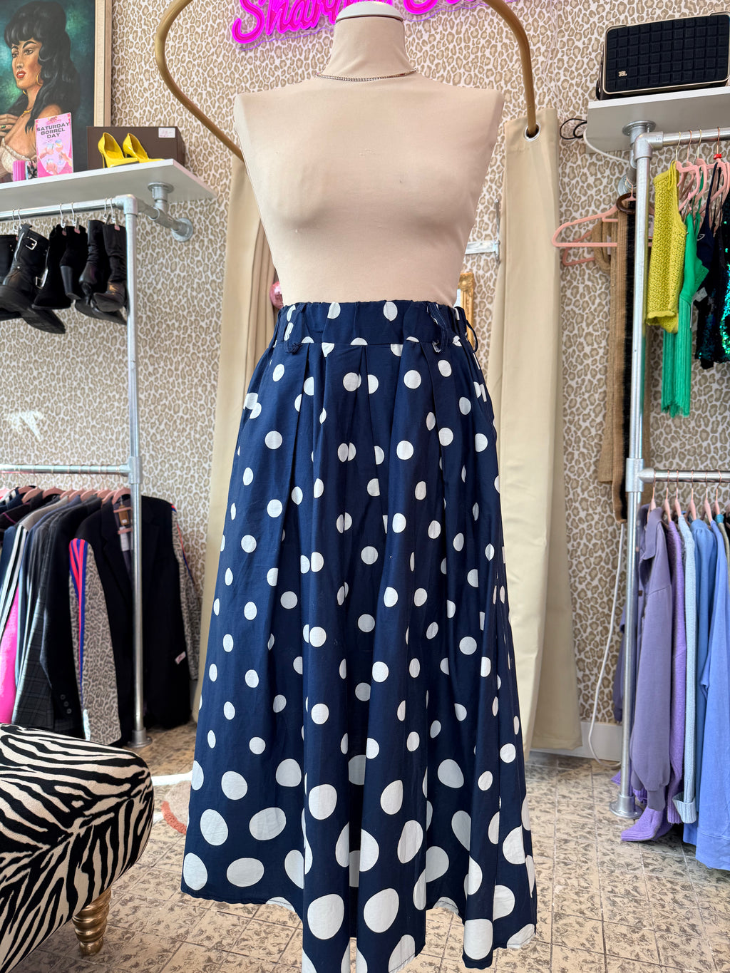 Katoenen vintage rok maat S/M