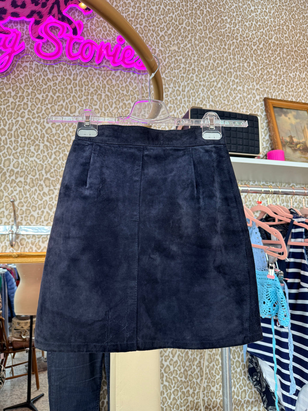 Suede rok maat XS
