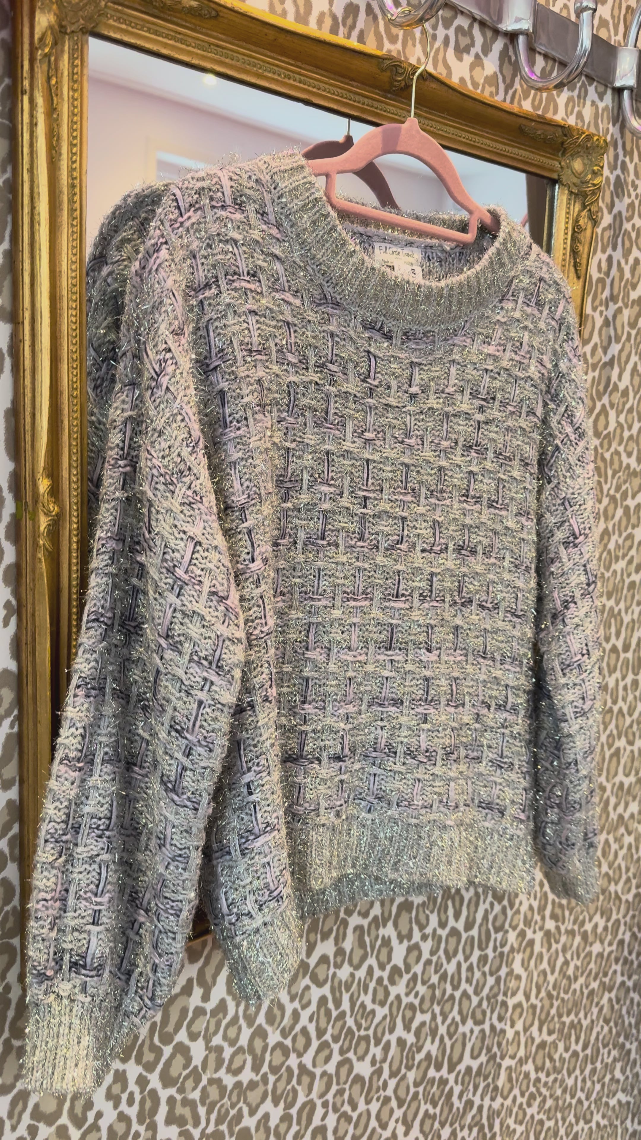Glitter trui maat M