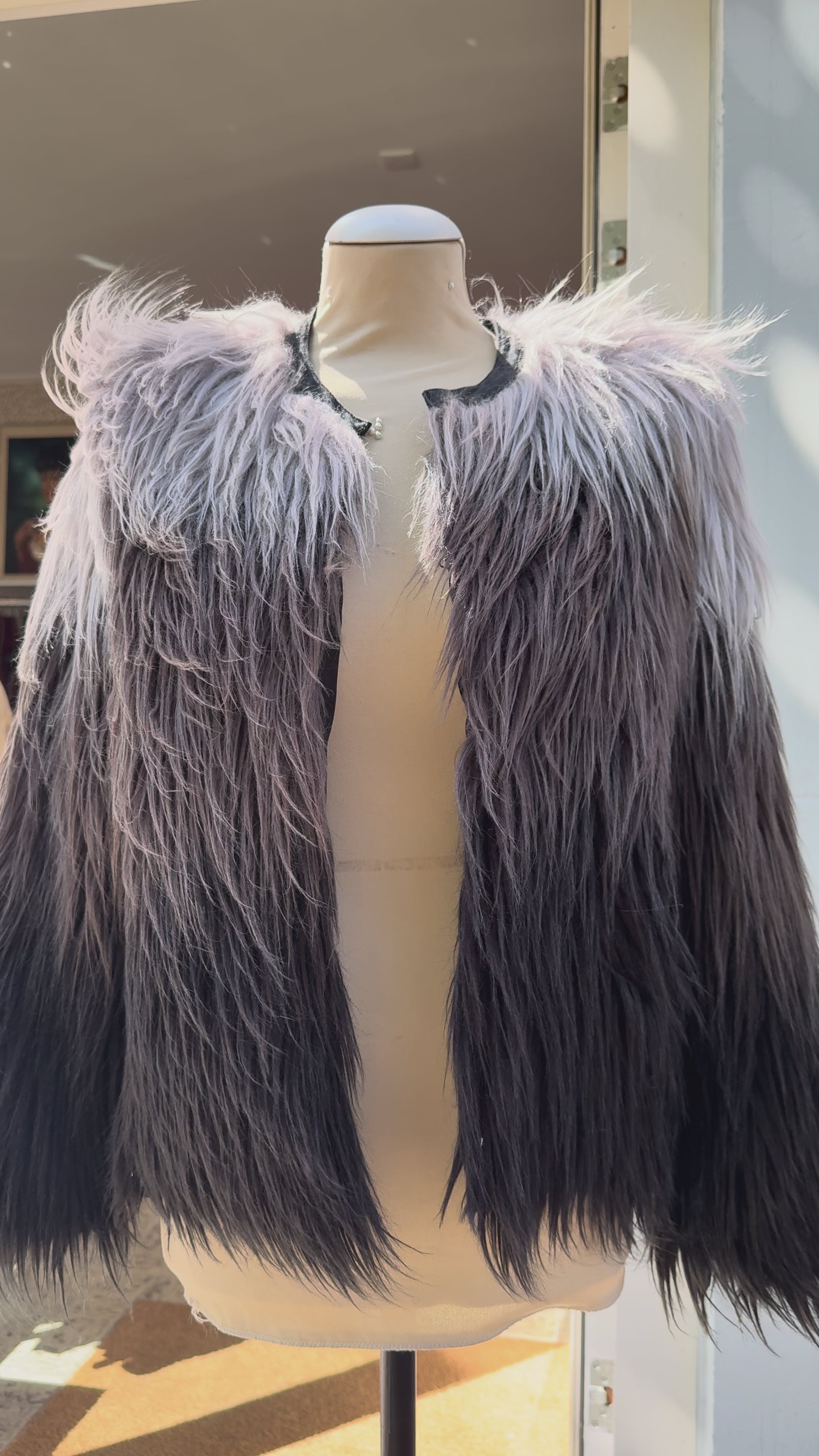 Faux Furr jas ombre effect maat S